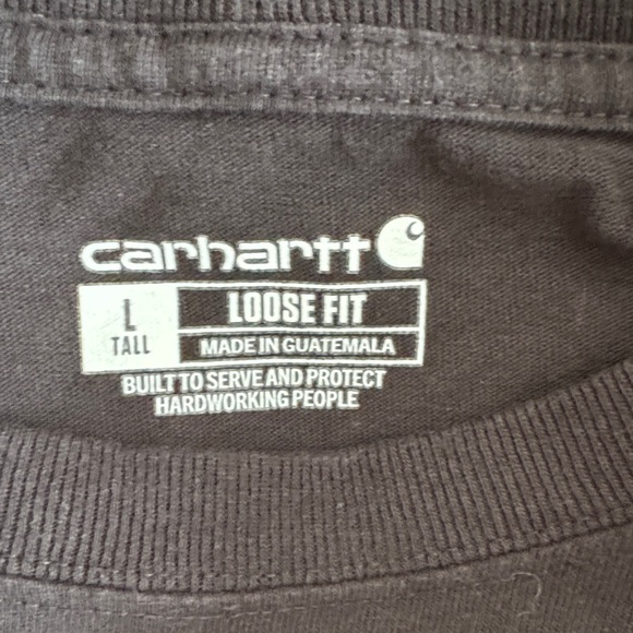 CARHARTT Men's Black Long Sleeve | Large-Tall | Arm Logo - Picture 7 of 7